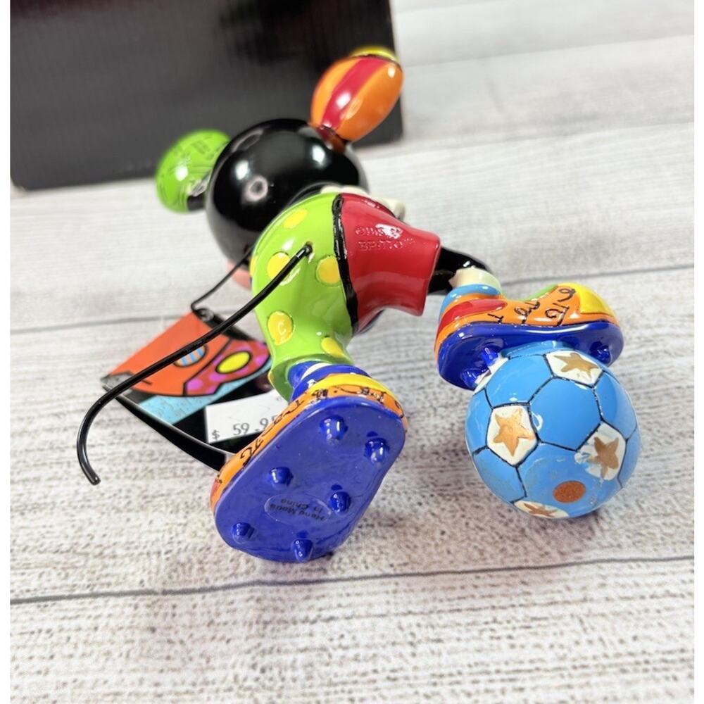Disney Britto Mickey Mouse Football Soccer Ball Collectible Figure 2016 Rare - Picture 3 of 6